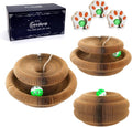 Goosheep Accordion Magic Organ Cat Scratcher Toys for Indoor Cats - Cardboard Cat Scratching Board Ball Scratcher Pad 3 Pack