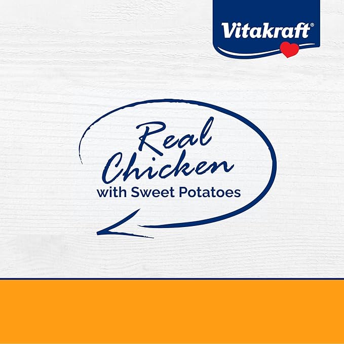 Vitakraft Meaty Morsels Dog Treat, Chicken Recipe with Sweet Potato, Value-Pack, 4 Count