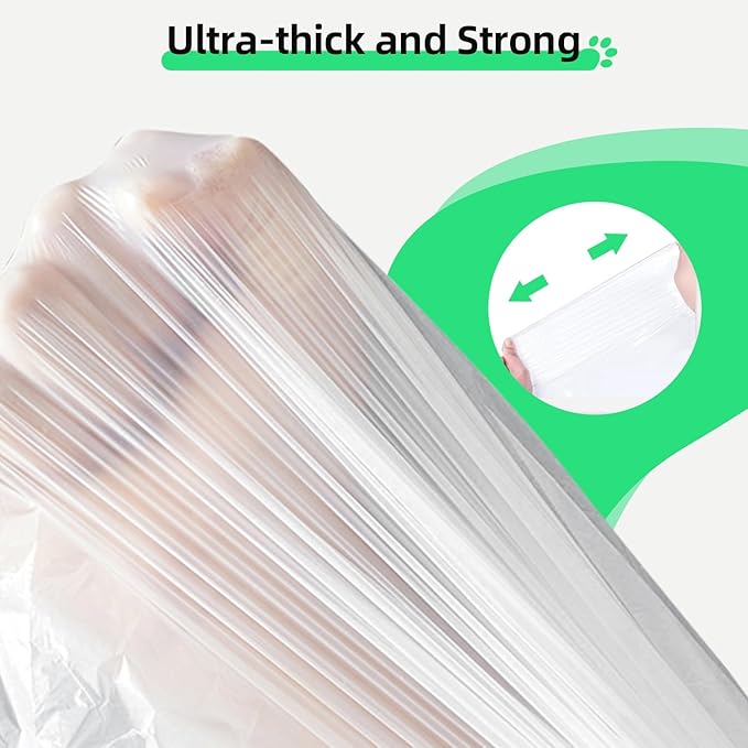 200 Count Waste Drawer Liners Bags Compatible with Litter Box Robot 4/5/3, Thick Self-cleaning Cat Litter Box Liners refill with Drawstring Heavy Duty 10-12 Gallons of Capacity