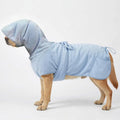 Medium to Large Size Dog Bathrobe, Quick Drying Super Absorbent Used for After Bathing, Warm Dog Towels, Adjustable Hoodies and Belts for Pet Dogs Bath Clothes Products(Blue Jacquard, 5XL)