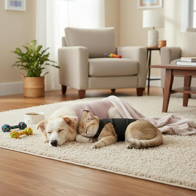 DAJIDALI® Dog & Cat Anxiety Vest & Spay Recovery Suit – Silent Calming Wrap for Surgery, Thunderstorms – Breathable Cone Alternative