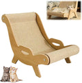 Cat Recliner Scraper Board, 2026 New 2 in 1 Cats Scratcher Bed Scratch Resistant & Low Lint, Wooden Cats Sofa Bed with Replaceable Cat Scratching Suitable for Cats (A)