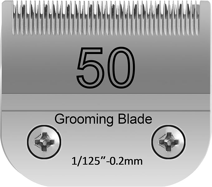 50# 0.2mm 1/125” Blade, Pet Grooming Clipper Replacement Blades, Detachable Blade Compatible with andis/wahl/Oster Dog Clippers (S50)