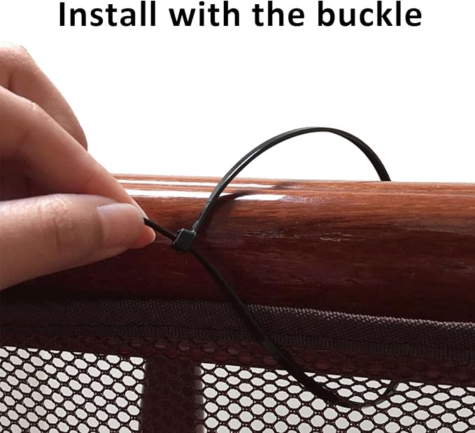 Brown Pet Netting - Stairway Net for Balcony & Patios, 10ft*2.6ft Thick, Suitable for Dogs, Cats, Kids & Babies