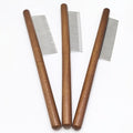 3 Pack Wood Pet Grooming Combs with Stainless Steel Teeth for Cat Dog Rabbit, Flea Lice Comb Grooming Tool Set for Small Medium Pets