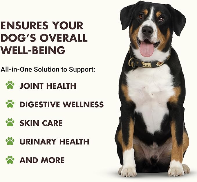 Liquid Vet Total & Complete Support for Dogs – Joint, Allergy, Digestive & Immune Health – 10 Active Ingredients in 1 Including Omega-3s, Prebiotics, Glucosamine, Cranberry - Made for Picky Eaters