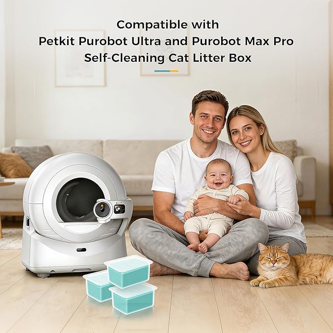 N60 Odor Eliminator for Petkit Purobot Ultra and Purobot Max Pro Self-Cleaning Cat Litter Box, 3 Pack Cat Litter Odor Eliminator N60