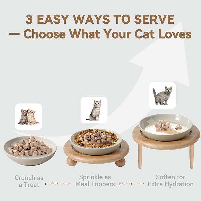 Freeze-Dried Chicken Livers Cat Treats 2oz – Single Ingredient, Grain-Free, Gluten-Free, Filler-Free Freeze Dried Food Toppers
