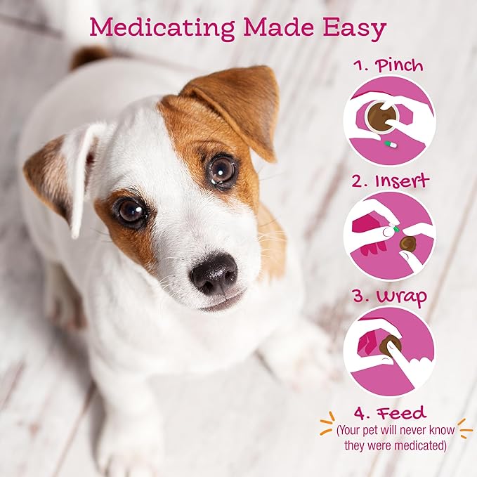 Riley's Pill Wrap for Dogs - Delicious Peanut Butter Flavored Pill Paste for Dogs - Wrap Pills, Capsules, Tablets in a Pocket or Pouch to Mask The Taste & Make Pill Time Easy - 4.2 oz