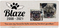 Personalized Pet Memorial with Keepsake Photo on Limestone - Headstones, Garden Stones, and Grave Markers for Dogs - Dog Memorial Stone, Pet Memorial Gifts - 12”x 6”x1.25" C (C. Blaze Design)
