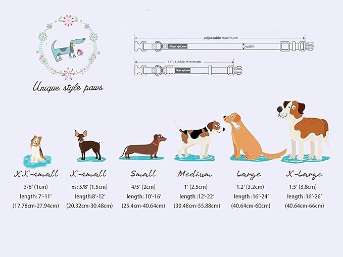 Unique style paws Christmas Dog Collar Bow tie Collar Adjustable Collars for Dogs Small Medium Large