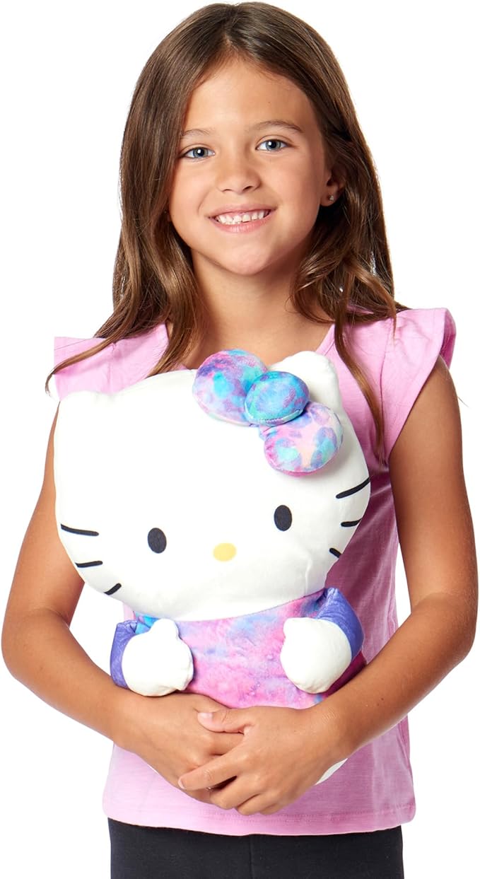 Sanrio Hello Kitty Cloud Hugger PiIlow, Pink Plush Character Shaped Design, Stuffed Animal for Girls and Boys, 11.5 Inches