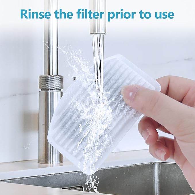 ORSDA Cat Water Fountain Filters, 6 Pack Replacement Carbon, Resin Filters ONLY for D60 100oz/3L Automatic Pet Fountain Cat Water Fountain Dog Dispenser