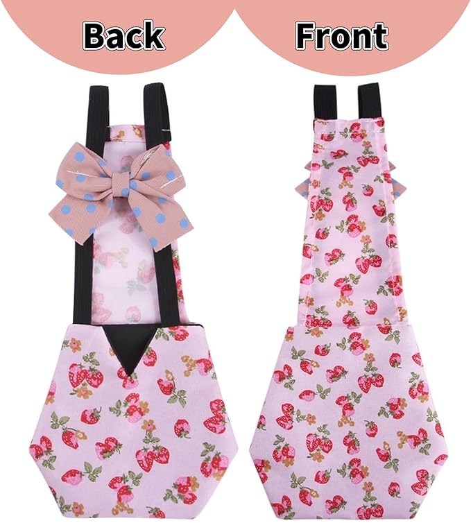 2 Pcs Chicken Diapers Reusable with 2 Pack Rooster Collar, Poultry Diapers Multiple-Used Pet Diapers for Chicks Ducklings and Goslings, Washable Duck Diapers with Bow Tie, Chicken Accessories(Medium)