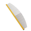 6.5 Inch Professional Crescent Coarse Grooming Pet Comb Lightweight Wide/Fine Tooth Butter Comb for Dogs & Cats Removing Tangles, Knots,Flea,Undercoat,and Excess Hair, Rounded Corners Design for Safe