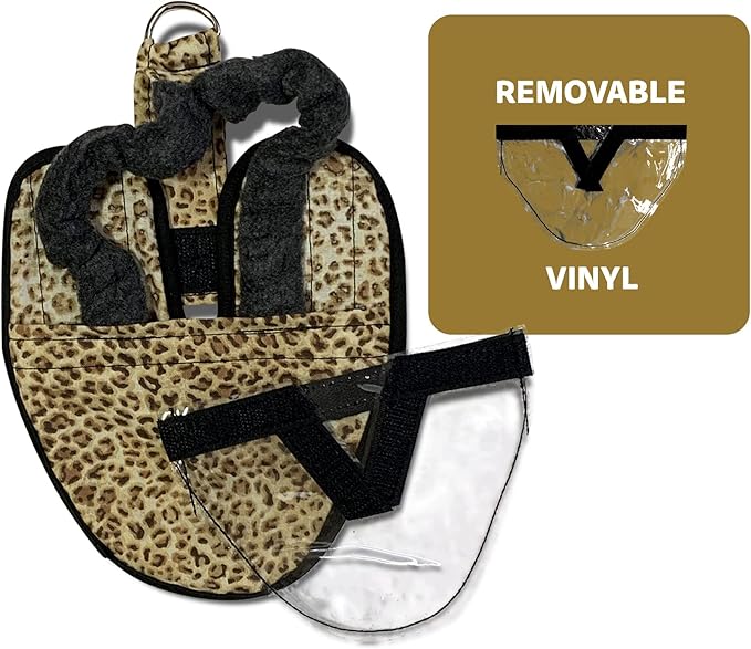 Hen Holster Starter Kit - Wrap-Around Duck Diaper w/Removable Liner & Fixed Tab - Durable, Secure Fit, Easy-to-Wear - Essential Duck Supplies for Real Ducks, Made in USA - Leopard, XS