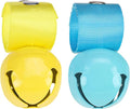 EXPAWLORER Pet Bells for Dog Cat Collar Charm - 2 Pack Cat Collar Accessories Bells Loud, Pet Jingle Ornament Training Pendant Neck Decoration, Tracker for Saving Birds, Yellow & Blue