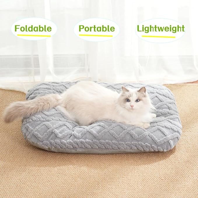 Self Warming Cat Bed Self Heating Cat Dog Mat 27"*21.6'' Warm Pet Bed Indoor Outdoor Washable Kitten Pad for Puppy Kitten with Removable Cover