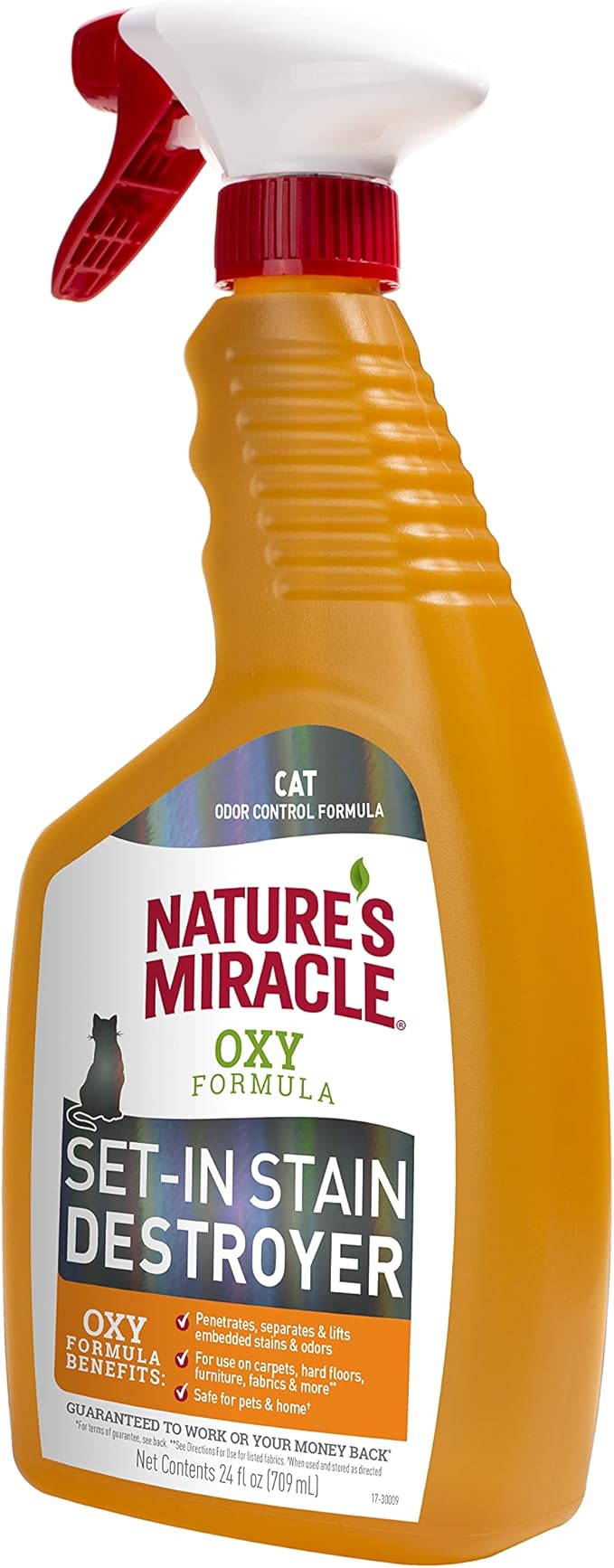 Nature's Miracle Just for Cats Oxy Stain and Odor Remover, 24 Fl Oz (Pack of 2)