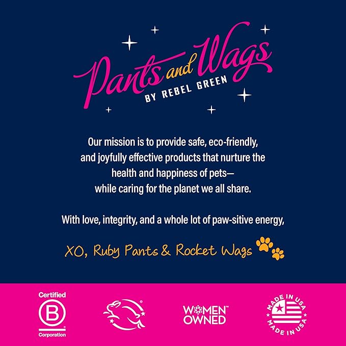 Pants and Wags by Rebel Green Squeaky Clean Pet Shampoo Concentrate - Orange Blossom & Chamomile - Hypoallergenic - No Dyes or Perfumes - 16 oz - 2 Pack