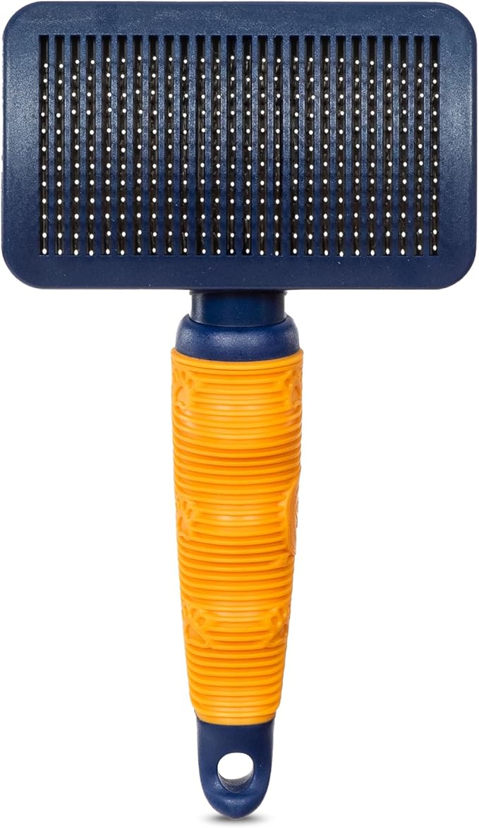 Arm & Hammer Deodorizing Slicker Brush for Dogs with Fragrance Transfer Technology – Scented Self-cleaning Dog Brush - Dog Grooming Brush for Shedding, Sweet Apple & Rose Scent