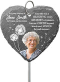 Engraved Pet Memorial Garden Stone with Stake, Custom Dog/Cat Loss Gift, Honor Your Beloved Pet, Personalized Outdoor Remembrance Gifts