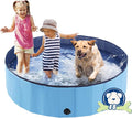 Foldable Dog Pool, Portable Pet Bath Tub and Kiddie Swimming Pool, Collapsible Bathtub for Puppies, Small, Medium and Large Dogs, Cats and Kids, 48 x 12 in, Blue