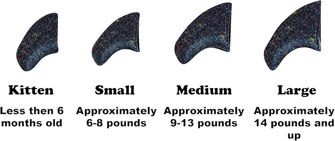 100-Pack Soft Nail Caps for Cat Claws Black Holographic Glitter (Small)