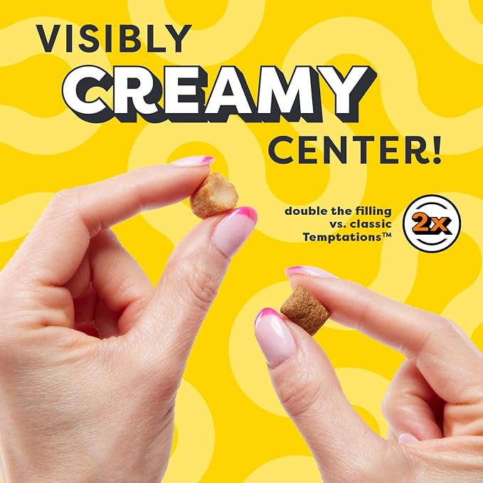 Temptations Tender Fills Crunchy and Soft Adult Cat Treats, Roasted Chicken Flavor, 11.6 oz. Pouch, (Pack of 2)