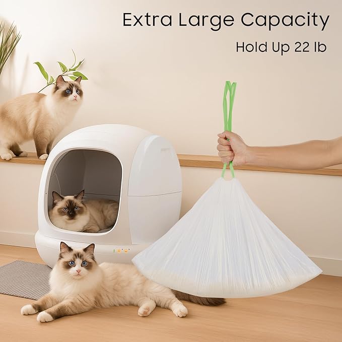 90 Tear-free Count Cat litter bags Liners Only Compatible with MW-SC01 MW-SC02 MeoW Self-cleaning Cat Litter Box,Leak-proof 18" x 12.6"