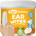 Dog Ear Cleaner Wipes – Finger Wipes for Dogs & Cats – Cleaning, Soothing, & Deodorizing Itchy Ears – Pet Ear Relief Solution (Coconut)