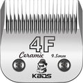 KBDS Detachable Ceramic Pet Clipper Blades,Compatible with Most Andis,Oster,Wahl A5 Clippers,Made of Ceramic Blade Cutter and Carbon Steel Blade,3/8'' Inch 9.5mm Cut Length, 4F Blade