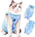 Cat Surgery Recovery Suit for Male and Female Cats, Anti-Licking Onesie After Spay & Neuter Surgery, E-Collar Alternative Tie Dye Outfit, Wound Protective Shirt