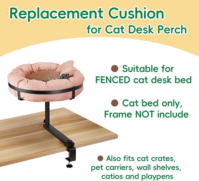 XXS Round Donut Cat Bed 18 Inch - Small Washable Cute Cat Bed for Indoor Cats, Cozy Soft Pet Bed for Crate, Carrier, Catio, Playpen, Wall Shelve, Replacement Cushion for Cat Desk Perch, Red