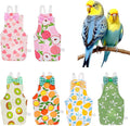 6Pcs Bird Diaper - Cute Parrot Pants with Waterproof, Reusable Pet Bird Diapers for Cockatiel Parakeet Mini Macaw Budgie Canary (M)
