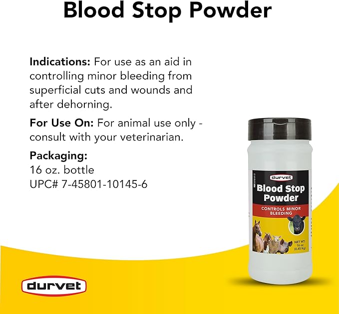 Durvet Blood Stop Powder 16 Oz