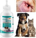 Ear Mite Treatment for Cats & Dogs - Fast-Acting Ear Mite Drops, Dog Ear Infection Treatment, Ear Mite Treatment for Dog Yeast Infection, 100% Natural for Ear Relief - 0.75 fl oz (Pack of 1)