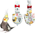 UKJENT Bird Diaper Protective Parrot Nappy 2 Pack, Reusable Flight Suit with Waterproof Inner Layer, Washable Cute Urine Wet Suit for Cockatiel Monk Parakeet Sun Parakeet Lory(M)