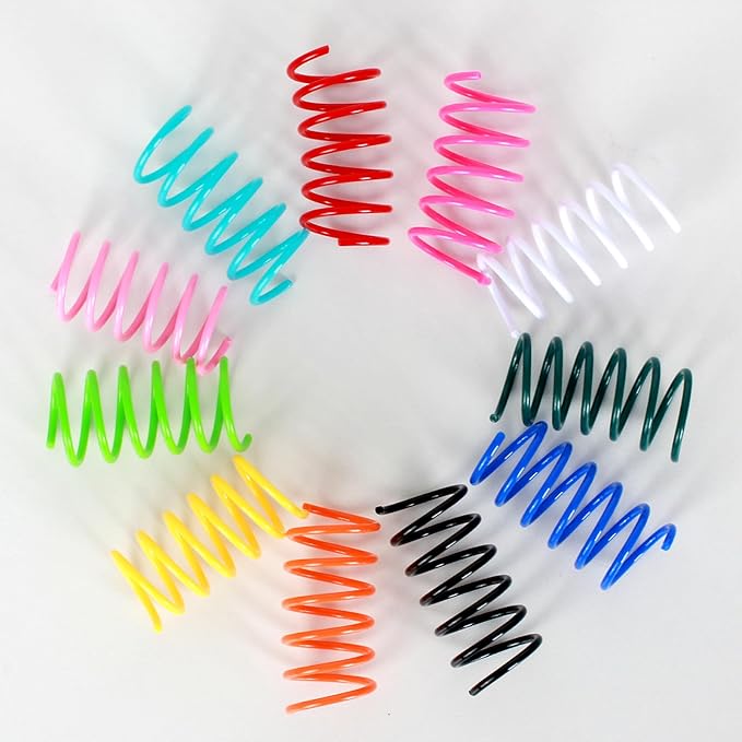 60 PCS 12 Colors Cat Spring Toys, Cat Spiral Springs for Indoor Cats, Kittens Toys Plastic Coil for Swatting, Biting, Hunting