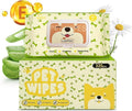 Pet Wipes -Cleaning and Grooming for All Pets, Alcohol-Free Portable Pack, Gentle for Face, Body, Paws and Butt-Thick Nonwoven Fabric-320 Count