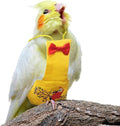 Bird Diaper Reusable Bird Flight Suit Washable Parrot Diapers Nappies Protective Breathable Nappy Clothes for Parakeet Parrot Macaw Budgie Canary Budgie Cockatiel(Yellow, Small)