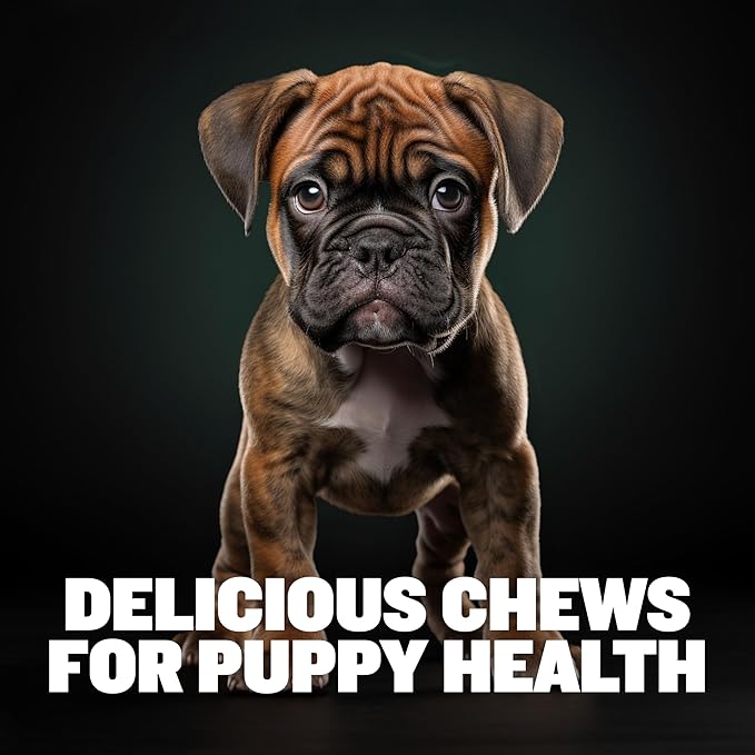 Bully Max 2-in-1 Puppy Treats Soft Chews for Immunity & Growth - Dog Vitamins & Supplements - Essential Multivitamin Food Topper for Health & Immune Support - Small, Medium & Large Breed Puppies