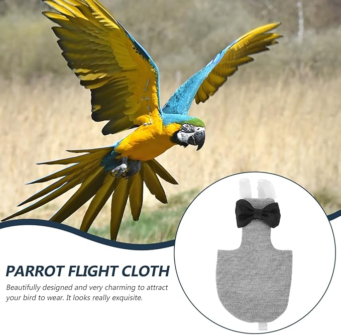 balacoo Washable Bird Diapers for Parrots 4Pcs Reusable Lightweight Flight Suit Liners Breathable Skin-Friendly Bird Costume for Macaw Parakeet Cockatoo