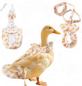 Chicken Diapers for Hens, Roosters, Diapers for Ducks with Walking Leash, Reusable Pet Duck Diapers Chick Clothes Waterproof Poultry Nappies for Geese Pet Ducks Chicken-Yellow Duck, L