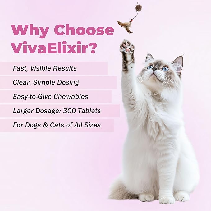 Probiotics for Dogs - Diarrhea Relief for Dogs and Cats - Supports Relief of Diarrhea and Loose Stools - Supports Digestive Balance and Gut Health - with Kaolin Clay and Probiotics - 300 Tablets