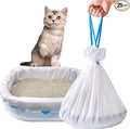 25 Count Cat Litter Liners Large 37x19" Jumbo Drawstring Litter Bags Extra-Thick Cat Litter Box Liners Heavy Duty Kitty Pan Liners for Easy Cleanup