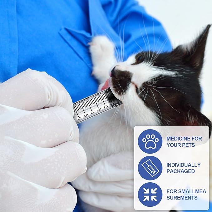 Nuanchu 30 Pcs 10ml Liquid Syringe Pet Feeding Plastic Syringes Dog Oral Food Measuring Tools for Cats Dogs Kitten Puppy Bunny Small Animals Newborn Pet Feeder Nursing Supplies