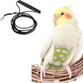 Bird Diaper Harness Flight Suit Clothes, Parrot Flight Suit with Leash for Parrot, Bird Flying Clothes with Rope for Outdoor Activities Training (Green with Leash,XS)