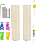 BNOSDM 2 Pcs M8 Cat Scratching Post Replacement Poles 11.8 x 2.75 in Cat Tree Tower Scratch Ropes Refill Sisal Pole Part for Refurbishment Hemp White
