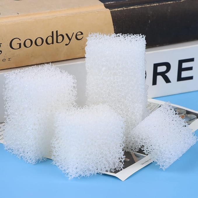 32 Pcs Pet Replacement Sponge Filters Pet Fountain Filter Foam for 67oz/ 2L Dog Cat Water Fountain Filters Pet Fountain Replacement Foam Sponge Pre-Filters for Multiple Pet Fountain